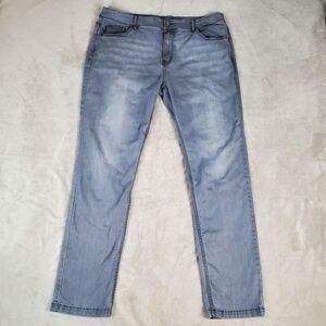 Mugsy Beans Jeans Mens 38x32 Gray Regular Fit Straight Leg Stretch Denim Pants